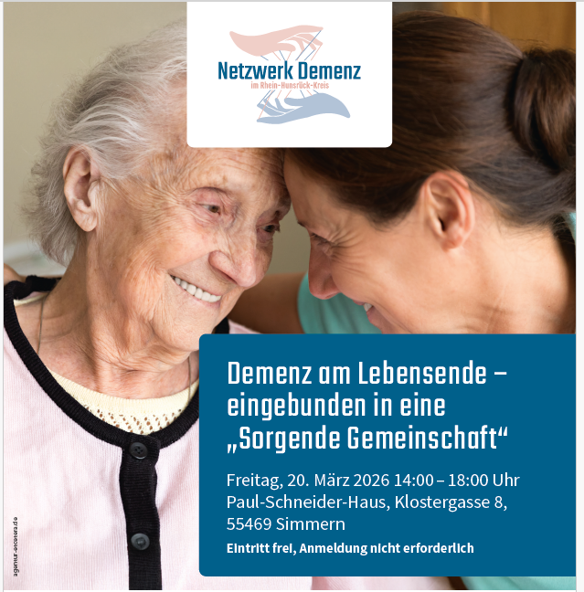 Öffentliche Veranstaltung am 20.03.2026           Thema Demenz am Lebensende